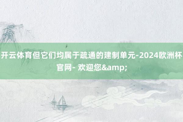 开云体育但它们均属于疏通的建制单元-2024欧洲杯官网- 欢迎您&