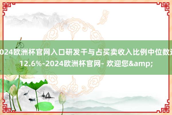 2024欧洲杯官网入口研发干与占买卖收入比例中位数达12.6%-2024欧洲杯官网- 欢迎您&