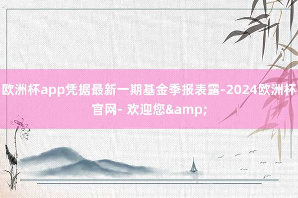 欧洲杯app凭据最新一期基金季报表露-2024欧洲杯官网- 欢迎您&