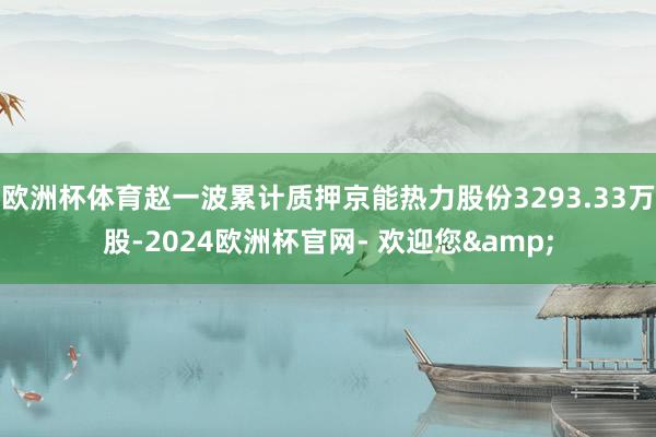 欧洲杯体育赵一波累计质押京能热力股份3293.33万股-2024欧洲杯官网- 欢迎您&